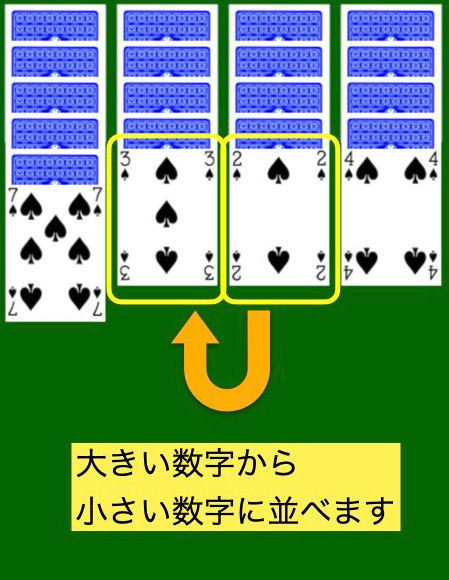 カードを降順に並び替える例